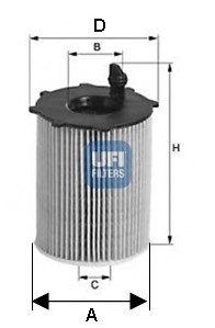 Масляный фильтр UFI 2508400 (фото 1)