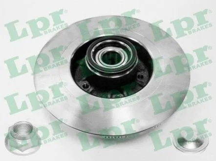 Диск тормозной задний с подшипником. 2) Renault Grand Scenic II, Laguna II (D=274mm) LPR R1004PCA