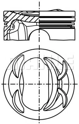 Поршень MAHLE / KNECHT 028PI00117000 (фото 1)