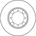 Диск тормозной (1 шт.).) HYUNDAI Accent/Excel/Pony/Pony XP/S-Coupe/Verna TRW DF1958 (фото 2)