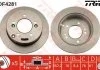 Диск тормозной задний лев/прав HYUNDAI ELANTRA IV, SONATA V, TUCSON, XG KIA MAGENTIS II, SPORTAGE II, SPORTAGE III SUBARU IMPREZA 1.6-3.5 12.98-12.15 TRW DF4281 (фото 1)