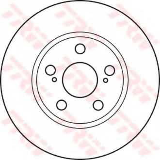 Диск тормозной передний лев/прав TOYOTA PRIUS 1.5H 09.03-12.09 TRW DF4906