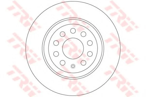 Диск тормозной (1 шт.).) AUDI/VW TT/Golf "R D=300mm "12>> TRW DF6504 (фото 1)