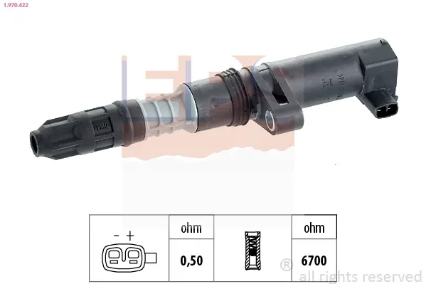 Котушка запалювання Renault Clio/Laguna/Megane/Trafic 1.4-2.0 16V 99- EPS 1970432 (фото 1)