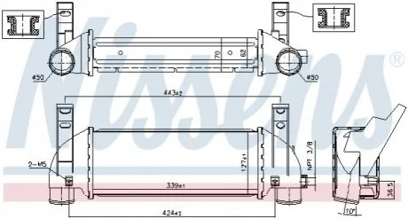 Интеркуллер FORD TOURNEO CONNECT (2002) 1.8 TDCI NISSENS 96219