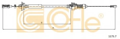Трос газу Fiat Ducato 2,5 94- COFLE 11737