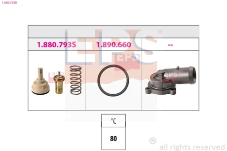 Термостат 80С VAG 1.4TSI 05- EPS 1880793K