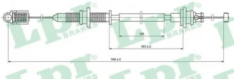 Тросик газа LPR C0131A