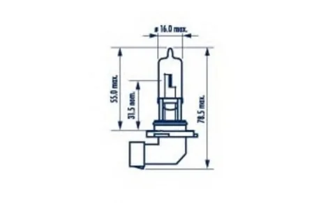 Лампа HB3 12V 65W P20D 9005 NARVA 48005