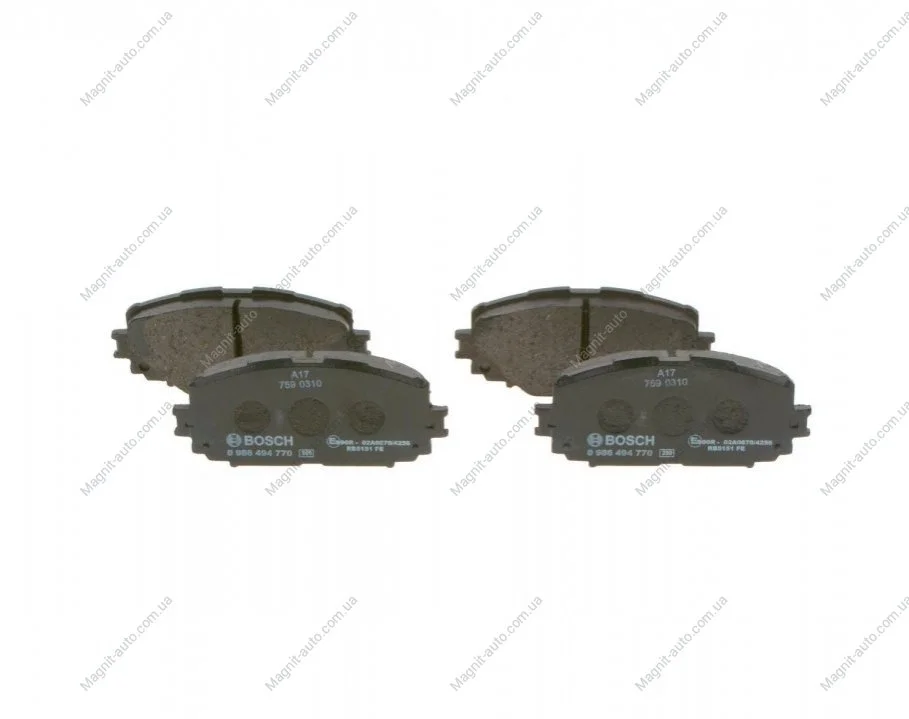 Тормозные колодки дисковые TOYOTA/LEXUS Yaris \'\'F BOSCH 0986494770 (фото 1)