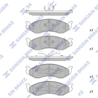 Колодки гальмівні передні Kia Carnival, Jeep Cherokee HI-Q Hi-Q (SANGSIN) SP1112