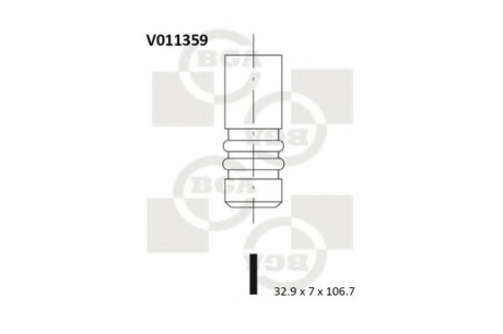 Клапан двигуна BGA V011359 (фото 1)