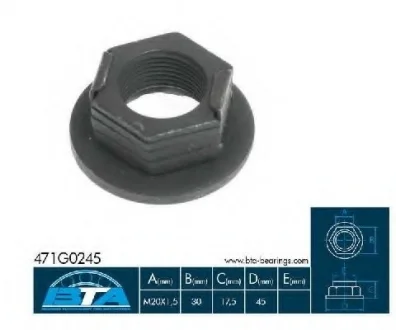 Гайка ступиці BTA 471G0245BTA
