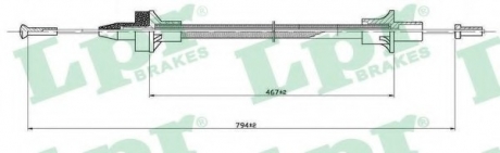 Трос зчеплення LPR C0076C