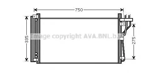 Радиатор кондиционера GRANDEUR/XG/MAGENTIS 05- (AVA) AVA COOLING HY5184D (фото 1)