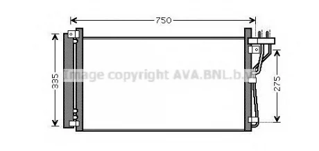 Радиатор кондиционера GRANDEUR/XG/MAGENTIS 05- (AVA) AVA COOLING HY5184D