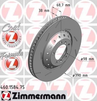 Тормозной диск ZIMMERMANN 460.1584.75 (фото 1)