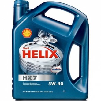 Масло моторное Helix HX7 5W-40 (4 л) SHELL 550040513 (фото 1)