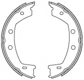 Комплект тормозных колодок, стояночная тормозная система REMSA 475500
