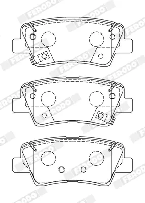 Комплект тормозных колодок задн., HYUNDAI ACCENT IV, ACCENT V, ELANTRA VI, I20 ACTIVE, I20 II, I40 I, I40 I CW, IONIQ, IX35, SOLARIS, TUCSON KIA NIRO, NIRO I, OPTIMA, RIO IV 1.0-Electric 06.10- FERODO FDB5041 (фото 1)