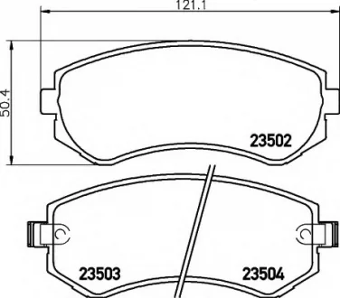 Тормозные колодки зад. Almera/Patrol 95- 1.4-4.2 HELLA 8DB355017201