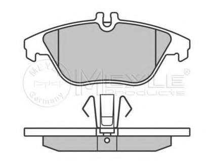 Комплект тормозных колодок, дисковый тормоз MEYLE 0252425317PD (фото 1)
