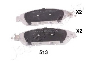 Комплект тормозных колодок, дисковый тормоз JAPANPARTS PA513AF