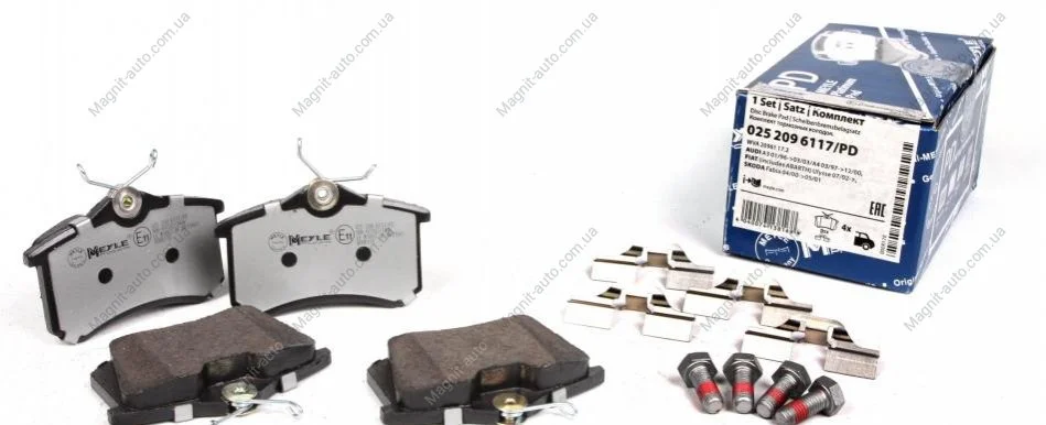Колодки тормозные, задние, (тип TRW) 04- (L=87mm) MEYLE 0252096117PD (фото 1)
