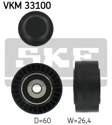 Ролик обводной поликлинового ремня (произ-во) SKF VKM33100 (фото 1)