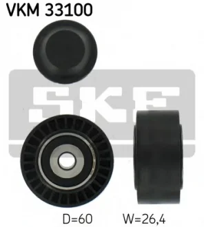 Ролик обвідний поліклінового ременя (вироб-во) SKF VKM33100