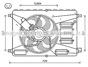 Вентилятор, охлаждение двигателя AVA QUALITY COOLING AVA COOLING FD7556