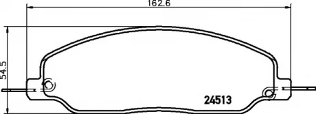 Комплект гальмівних колодок передн, FORD USA MUSTANG 3.7-5.4 01.04- TEXTAR 2451301