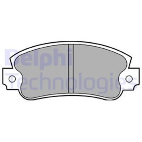 Комплект тормозных колодок переднего., ABARTH RITMO ALFA ROMEO 145, 146, 155 FIAT 131, 147, ARGENTA, BARCHETTA, PANDA, PUNTO, REGATA, RITMO, TEMPRA, TIPO, UNO LANCIA DEDRA 0.65-2.5D 10.76-06.06 Delphi LP353 (фото 1)