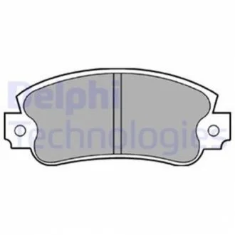 Комплект тормозных колодок переднего., ABARTH RITMO ALFA ROMEO 145, 146, 155 FIAT 131, 147, ARGENTA, BARCHETTA, PANDA, PUNTO, REGATA, RITMO, TEMPRA, TIPO, UNO LANCIA DEDRA 0.65-2.5D 10.76-06.06 Delphi LP353