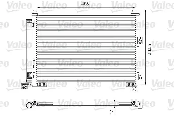 Радиатор кондиционера (с осушителем) FORD RANGER MAZDA B-SERIE, BT-50 2.2-3.0D 06.99- Valeo 814403 (фото 1)