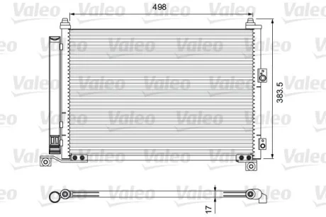Радиатор кондиционера (с осушителем) FORD RANGER MAZDA B-SERIE, BT-50 2.2-3.0D 06.99- Valeo 814403