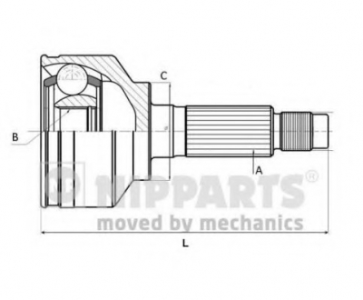 Шарнирный комплект, приводной вал NIPPARTS J2821011