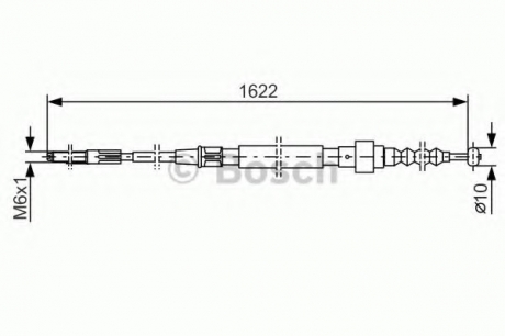 Трос, стояночная тормозная система BOSCH 1987477167 (фото 1)