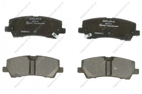 Дисковые тормозные колодки, комплект Delphi LP3254
