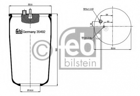 Кожух пневматической рессоры FEBI BILSTEIN 35492