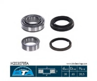 Комплект подшипника ступицы колеса BTA H20307BTA