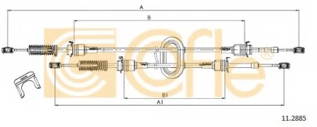 Трос, ступенчатая коробка передач COFLE 112885
