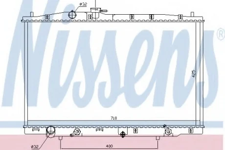 Радиатор охлаждения двигателя HONDA LEGEND (2005) 3.5 VTEC NISSENS 681393
