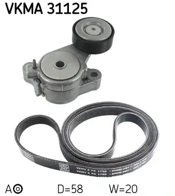 Поликлиновой ременный комплект SKF VKMA31125 (фото 1)