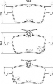 Гальмівні колодки дискові BREMBO P28089 (фото 1)