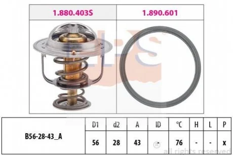 Termostat COLT LANCER PAJERO EPS 1880403