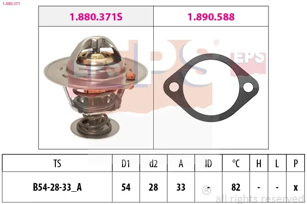 Termostat i30 CEED SPORTAGE EPS 1880371 (фото 1)