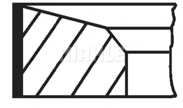 Кольца поршневые PAJERO/GALANT 2.3-2.5TD 80- (91.1mm) MAHLE / KNECHT 67613N0 (фото 1)