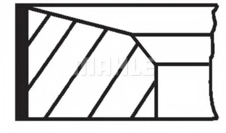 Комплект поршневых колец MAHLE MAHLE / KNECHT 67613N0