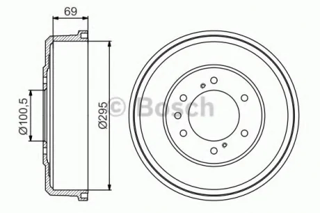 Барабан тормозной BOSCH 0986477165